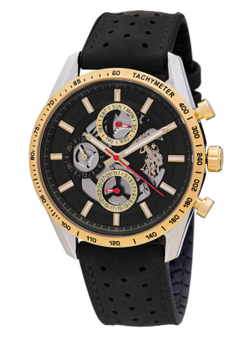 U.S. Polo Assn. Chronograph in Schwarz/ Gold