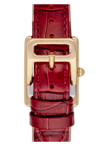U.S. Polo Assn. Quarzuhr in Dunkelrot/ Gold