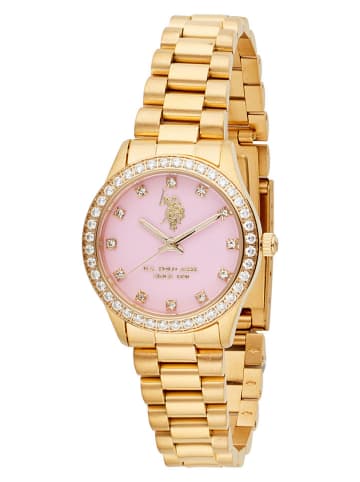 U.S. Polo Assn. Quarzuhr in Gold/ Rosa