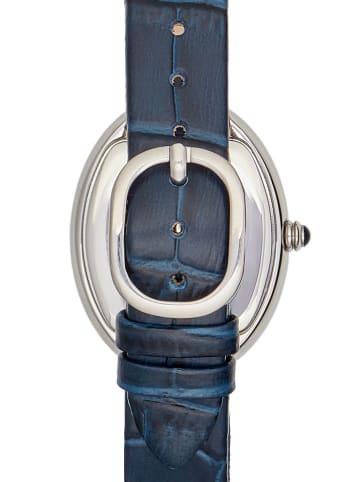 U.S. Polo Assn. Kwartshorloge donkerblauw/zilverkleurig/wit