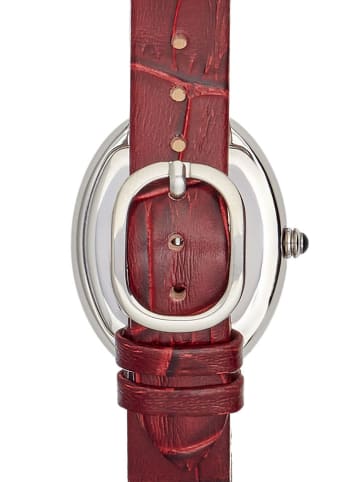 U.S. Polo Assn. Kwartshorloge bordeaux/zilverkleurig/wit