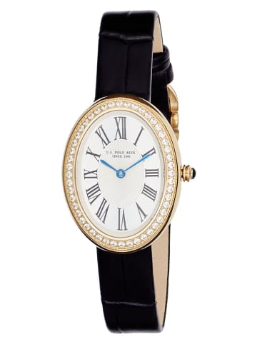 U.S. Polo Assn. Zegarek kwarcowy w kolorze złoto-czarno-białym