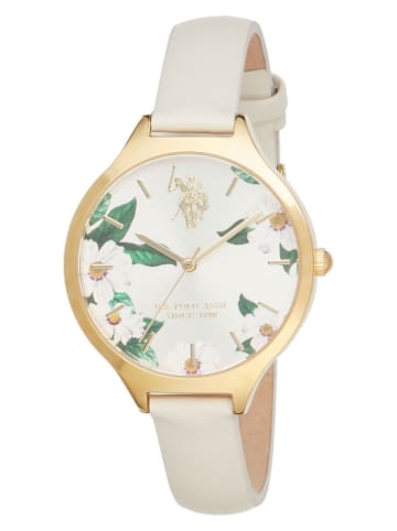 U.S. Polo Assn. Kwartshorloge crème/goudkleurig