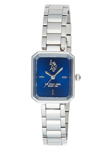 U.S. Polo Assn. Quarzuhr in Silber/ Blau