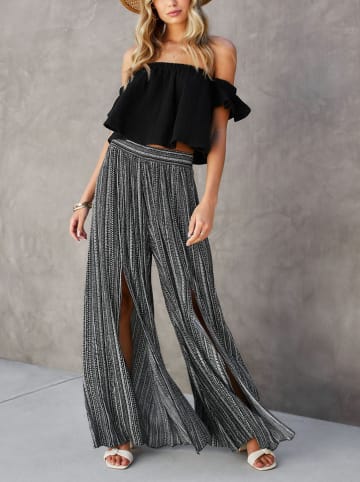 Milan Kiss Hose in Schwarz/Creme