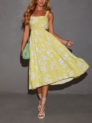 Milan Kiss Jurk geel/wit
