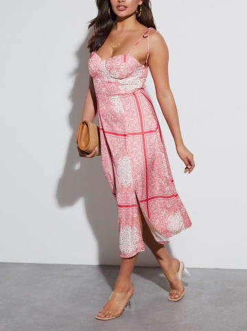 Milan Kiss Kleid in Rosa/ Creme