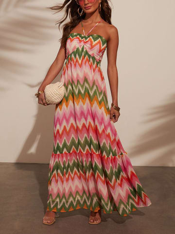 Milan Kiss Kleid in Rosa/ Grün