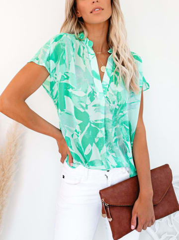 Milan Kiss Blouse groen/wit