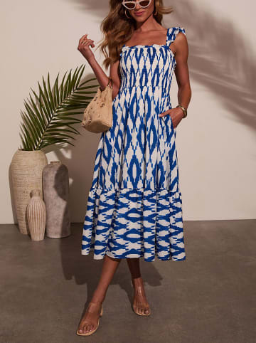 Milan Kiss Kleid in Weiß/ Blau