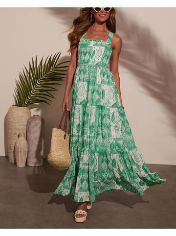 Milan Kiss Jurk groen/crème