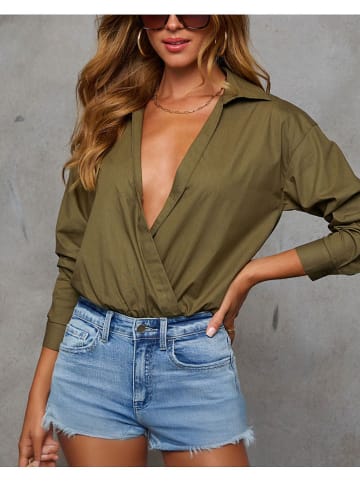 Milan Kiss Bluse in Khaki