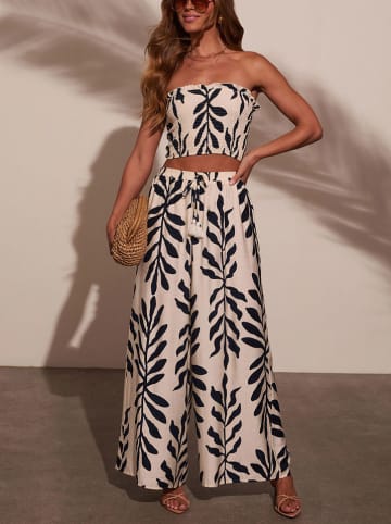 Milan Kiss Marlenebroek crème/zwart