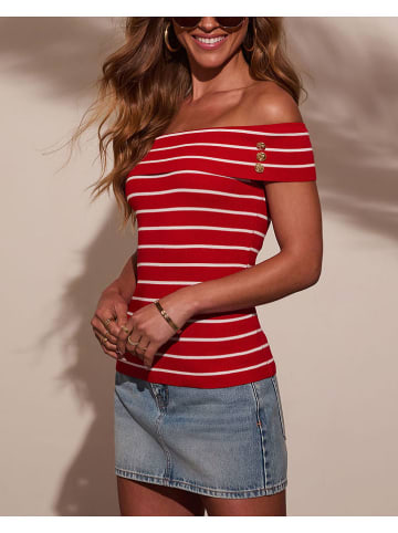 Milan Kiss Shirt in Rot/ Weiß