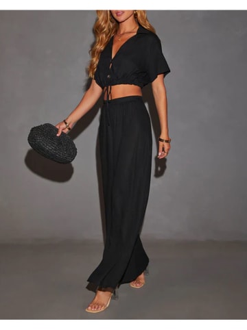 Milan Kiss Marlenehose in Schwarz