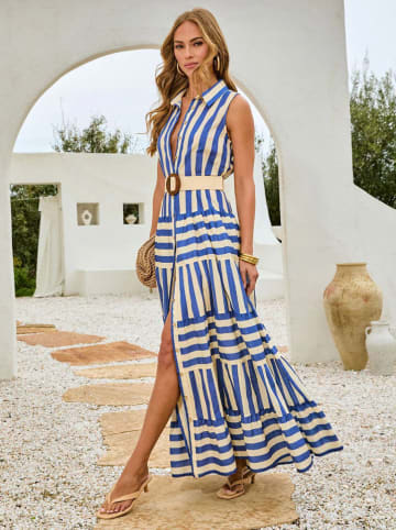 Milan Kiss Kleid in Dunkelblau/ Beige