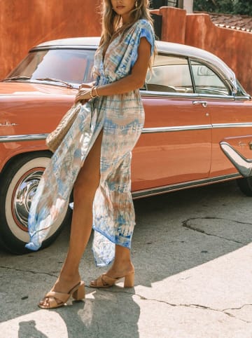 Milan Kiss Kleid in Beige/ Hellblau