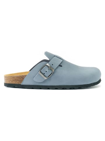 Mandel Leren clogs "Noe" lichtblauw