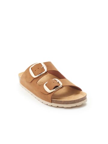 Mandel Slippers "Alberto" lichtbruin