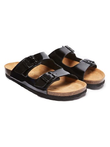 Mandel Slippers "Alberto" zwart