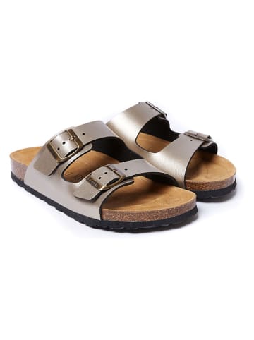 Mandel Pantoletten "Alberto" in Braun