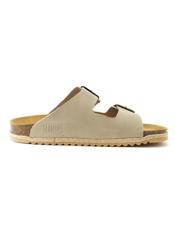 Mandel Leren slippers "Alberto" beige
