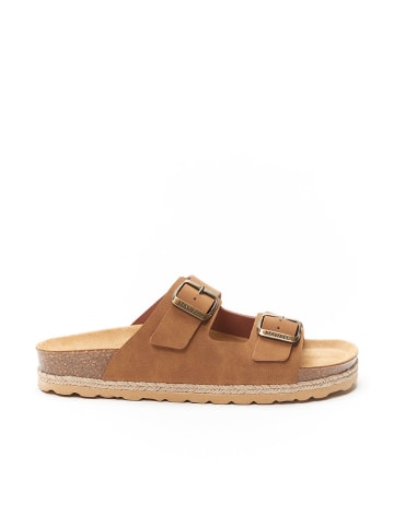 Mandel Slippers "Alberto" lichtbruin