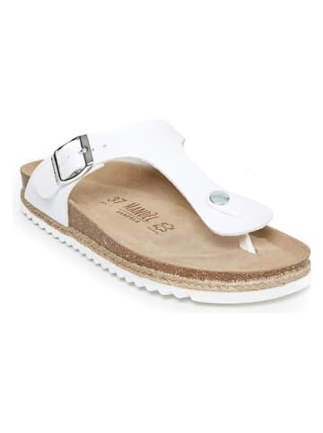 Mandel Teenslippers "Blanca" wit