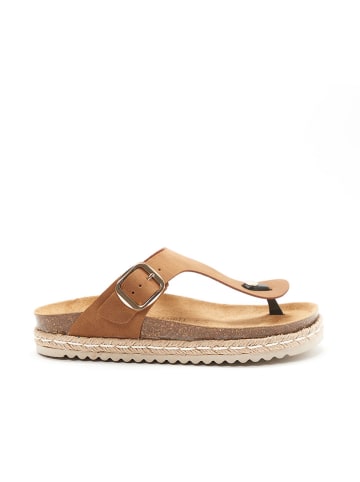 Mandel Teenslippers "Gala" lichtbruin