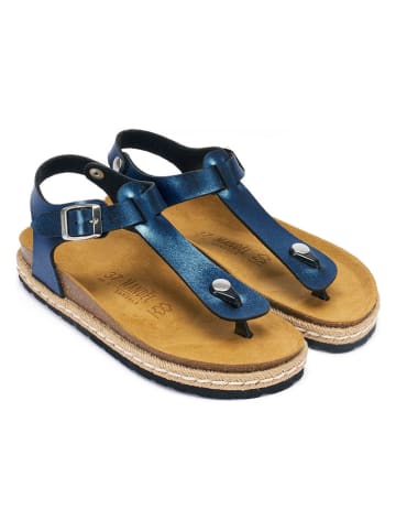 Mandel Zehensandalen in Blau