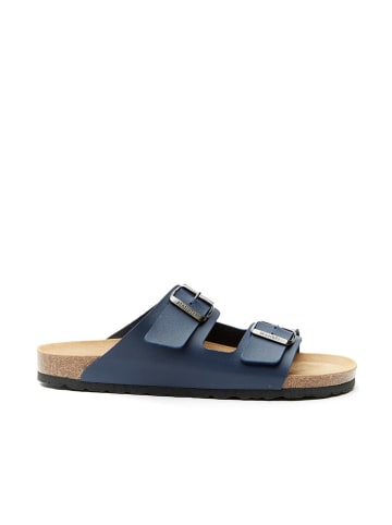 Mandel Slippers "Alberto" donkerblauw