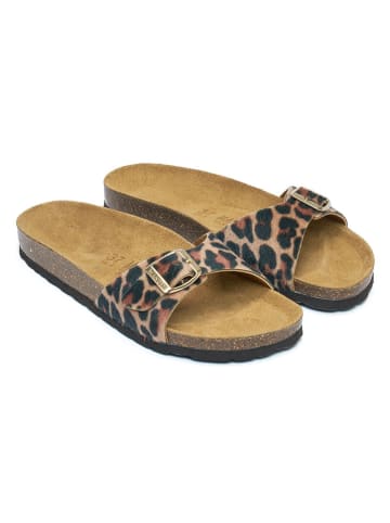 Mandel Klapki w kolorze beżowo-czarno-brązowym