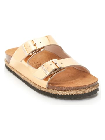 Mandel Slippers goudkleurig