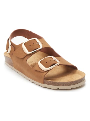Mandel Sandalen in Hellbraun