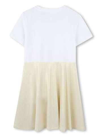 DKNY Jurk wit/goudkleurig