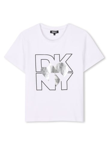 DKNY Shirt wit/zilverkleurig