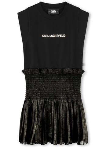 Karl Lagerfeld Kids Sukienka w kolorze złoto-czarnym