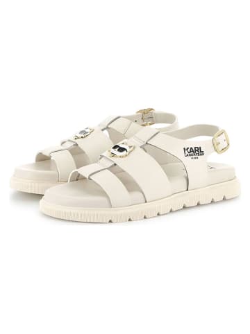 Karl Lagerfeld Kids Leren sandalen crème