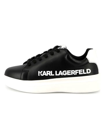 Karl Lagerfeld Kids Skórzane sneakersy w kolorze czarnym