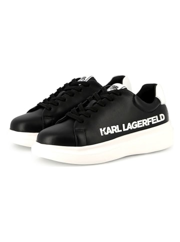 Karl Lagerfeld Kids Leder-Sneakers in Schwarz