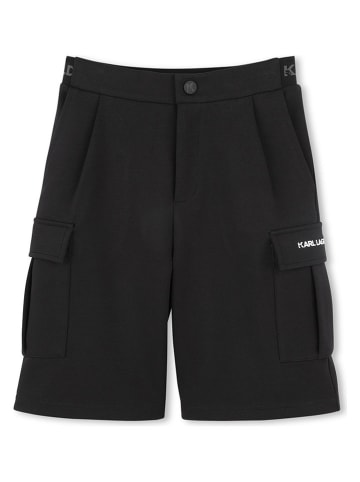 Karl Lagerfeld Kids Bermudy w kolorze czarnym