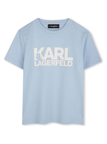 Karl Lagerfeld Kids Koszulka w kolorze błękitnym
