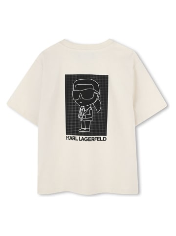 Karl Lagerfeld Kids Koszulka w kolorze kremowym