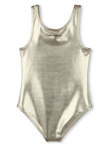 Karl Lagerfeld Kids Badpak goudkleurig