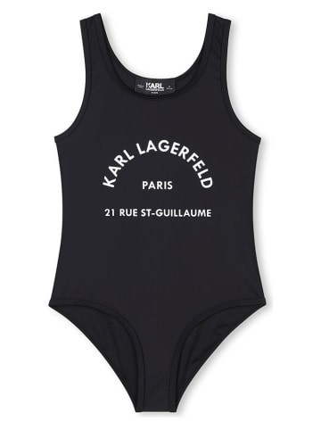 Karl Lagerfeld Kids Strój kąpielowy w kolorze czarnym