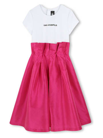 Karl Lagerfeld Kids Jurk roze/wit