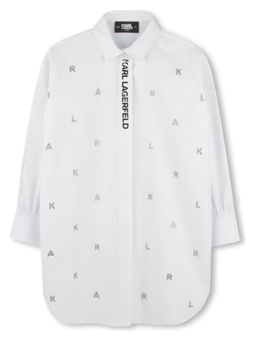 Karl Lagerfeld Kids Hemdkleid in Weiß