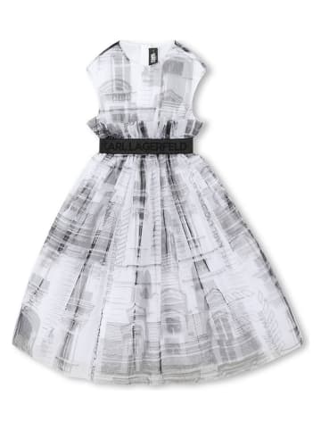 Karl Lagerfeld Kids Sukienka w kolorze szarym