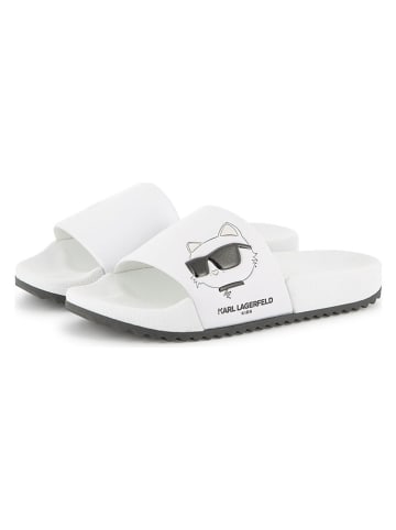 Karl Lagerfeld Kids Klapki w kolorze białym
