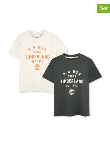 Timberland Koszulki (2 szt.) w kolorze khaki i kremowym